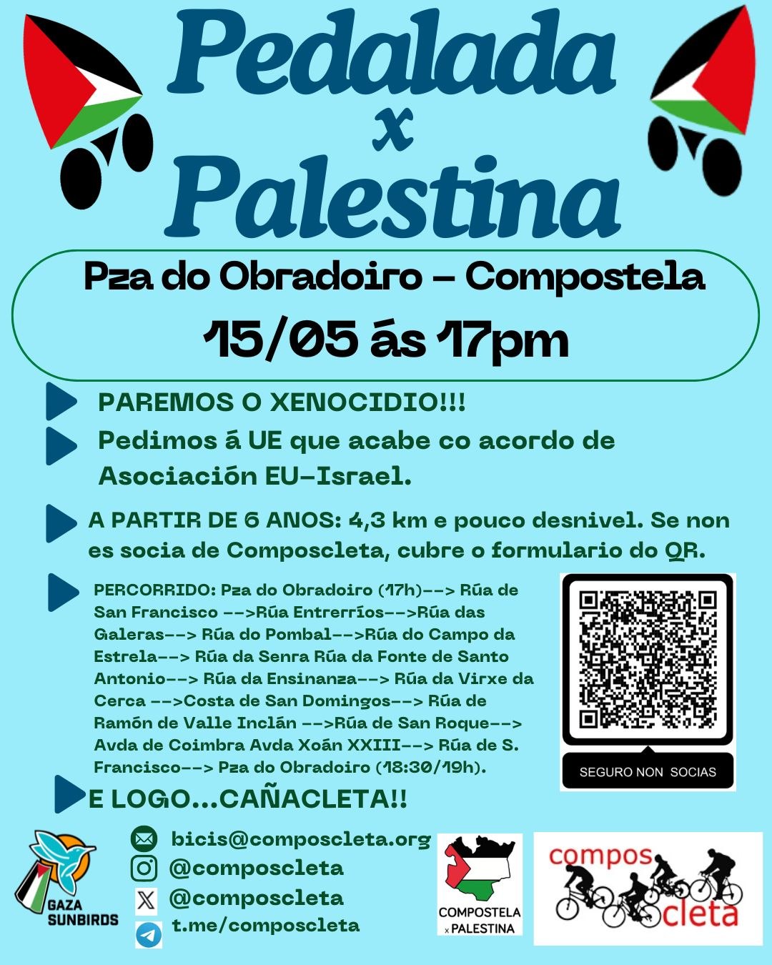 Cartaz pedalaza bicicleta estratéxica