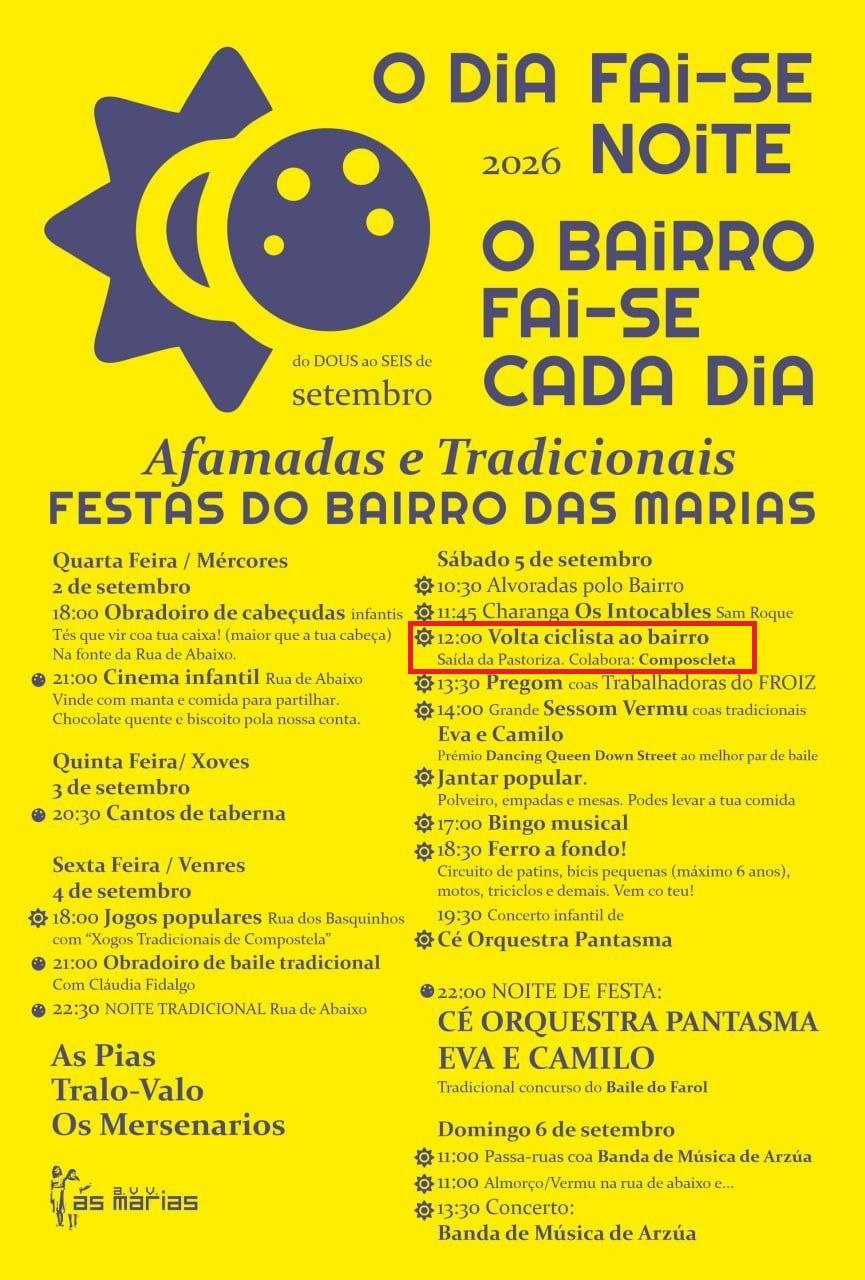 Comienzan las Fiestas del Barrio de As Marías: Mini vuelta ciclista